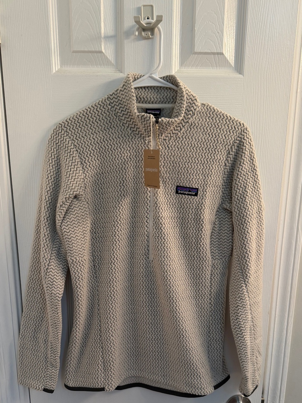 Patagonia Cream Textured Zip-Up Women's Fleece